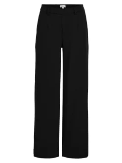 Object Naisten Housut OBJLISA WIDE PANT NOOS Black
