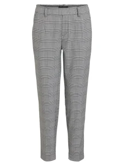 Object Naisten Housut, Objlisa Slim Pant NOOS Musta Ruutu