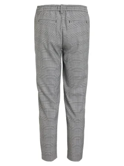 Object Naisten Housut, Objlisa Slim Pant NOOS Musta Ruutu