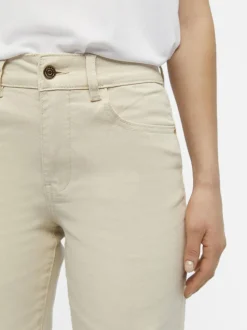 Object naisten housut, OBJMARINA MW TWILL JEANS Valkoinen