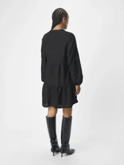 Object naisten mekko, OBJFEODORA GIA L/S DRESS Musta