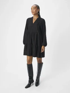 Object naisten mekko, OBJFEODORA GIA L/S DRESS Musta