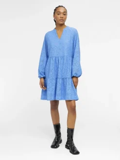Object naisten mekko, OBJFEODORA GIA L/S DRESS Vaaleansininen