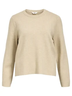 Object naisten neule, OBJREYNARD SQUARE SLEEVE O-NECK Humus