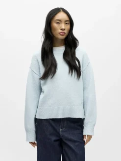 Object naisten neulepusero Objsima L/S Lo Knit Pullover Noos, Winter Sky