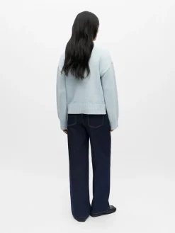 Object naisten neulepusero Objsima L/S Lo Knit Pullover Noos, Winter Sky