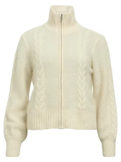 Object Naisten Neuletakki, OBJNETE LO KNIT CARDIGAN NOOS Luonnonvalkoinen
