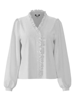 Object naisten paita, OBJGEMMA DEA L/S RE SHIRT E DIV Bright White