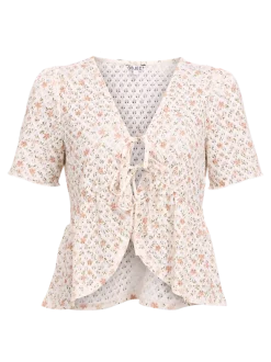 Object naisten paita, OBJGIGI SS RE TOP E HS 25 Cloud Dancer