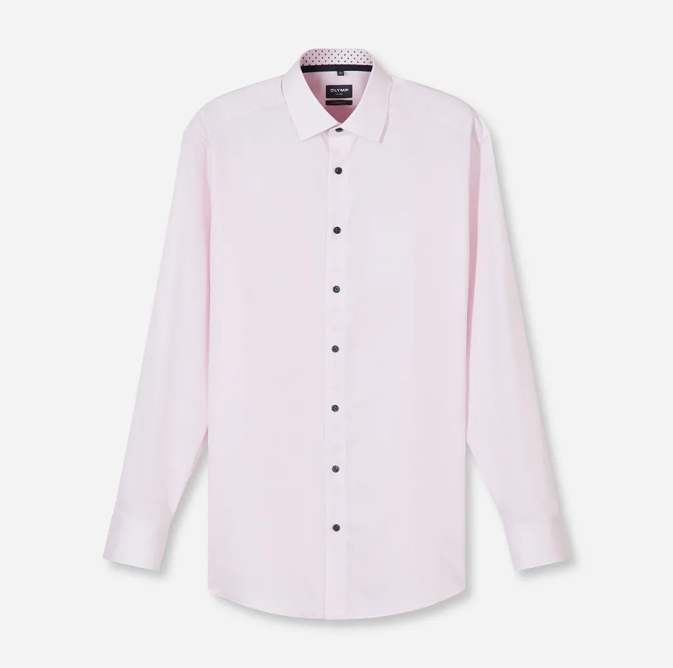 Olymp kauluspaidat Luxor Modern Fit Striped Contrast Print, raidallinen pinkki