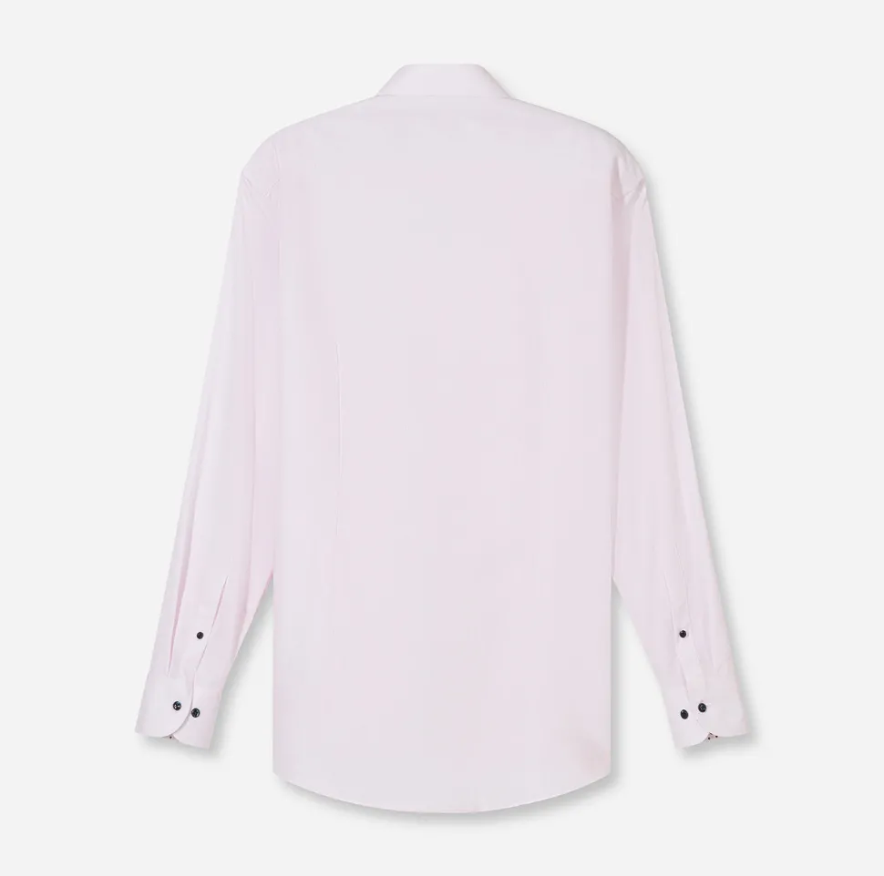 Olymp kauluspaidat Luxor Modern Fit Striped Contrast Print, raidallinen pinkki