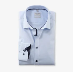 Olymp level five kauluspaita, body fit +hiha Keskisininen