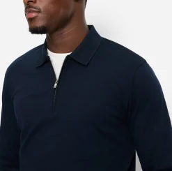 Olymp miesten paita JERSEY POLO LONGSLEEVE, tummansininen