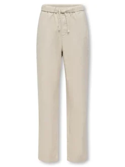 Only and Sons Junior lasten housut, OSJLINUS COTTON LINEN PANT Vaalea Beige