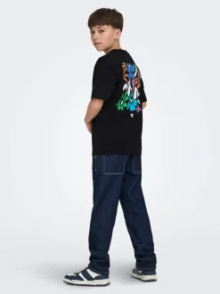 Only and Sons Junior lasten t-paita OSJFRED Laurent Flow, musta