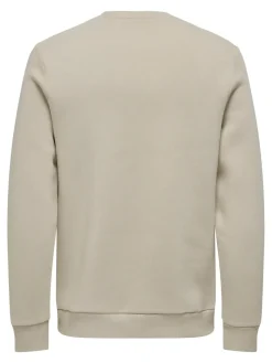 Only and Sons miesten collegepaita ONSCERES Crew Neck, Silver Lining