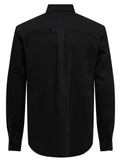 Only and Sons miesten farkkupaita ONSOrson Regular YFM DNM Shirt, musta