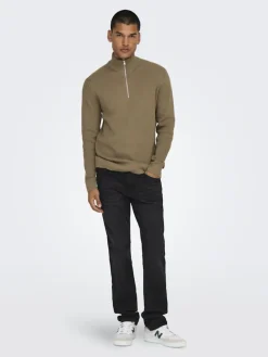 Only and Sons miesten farkut ONSWEFT REGULAR BLACK 8638 MAT DNM NOOS, Black Denim