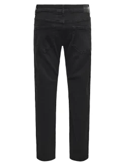 Only and Sons miesten farkut ONSWEFT REGULAR BLACK 8638 MAT DNM NOOS, Black Denim
