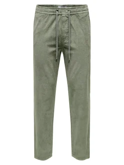 Only and Sons Miesten Housut, LINUS TAP CORDYROY PANT NOS Castor Gray