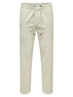 Only and Sons Miesten Housut, LINUS TAP CORDYROY PANT NOS Luonnonvalkoinen