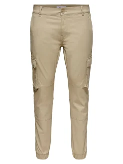 Only and Sons miesten housut, ONSCAM STAGE CARGO CUFF Beige