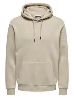 Only and Sons miesten huppari ONSCERES Hoodie Sweat, Silver Lining