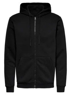 Only and Sons, Miesten Huppari, Ceres Life Zip Nos, musta