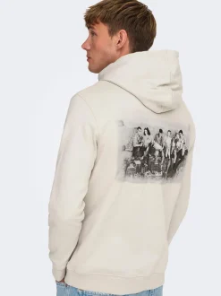 Only and Sons miesten huppari, FRIENDS REG HOODIE Luonnonvalkoinen