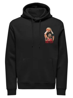 Only and Sons miesten huppari, JORDAN REG HOODIE Musta