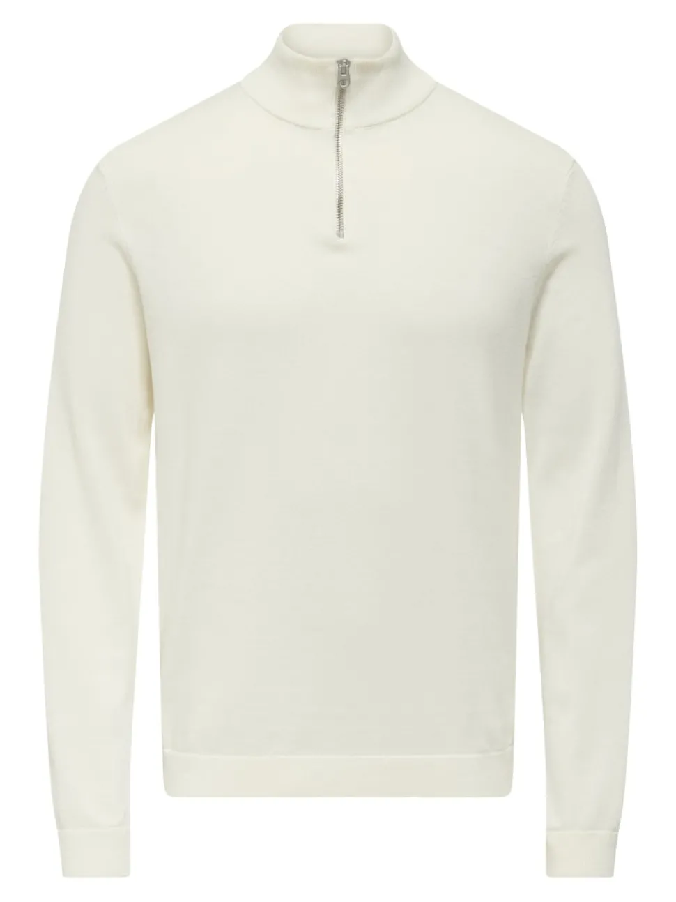 Only and Sons miesten neule, ALEX REG HALZ ZIP Valkoinen