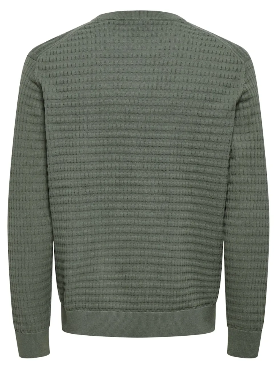 Only and Sons miesten neulepusero ONSBERRY REG 12 LS CREW KNIT FRML NOOS, Castor Gray