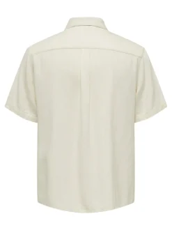 Only and Sons miesten paita, KARI SHIRT VISC LINEN Luonnonvalkoinen