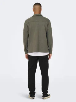 Only and Sons miesten paita, KODYL OVERSHIRT Armeijanvihreä