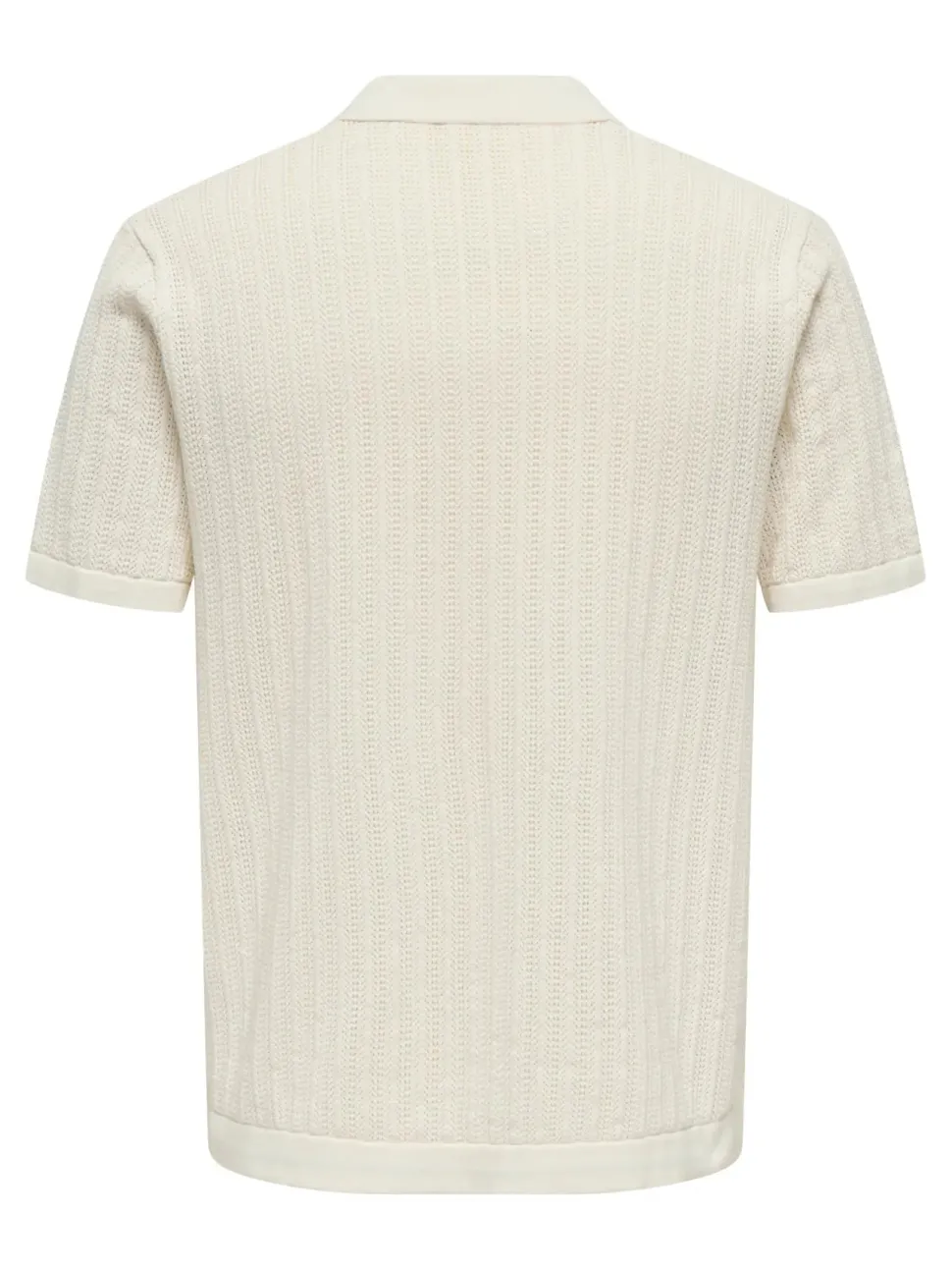 Only and Sons miesten paita ONSMOON REG 12 SS Polo Knit, Egret