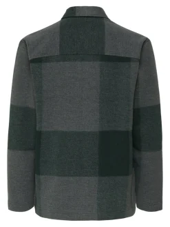 Only and Sons miesten paitatakki ONSWAKE CHECKED ZIP OVERSHIRT, Dark Sea Checks