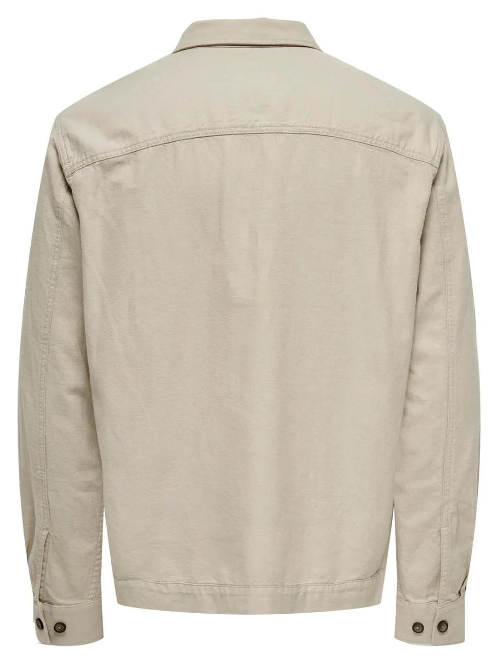 Only and Sons Miesten Pellava Paitatakki, Kenneth Overshirt Beige