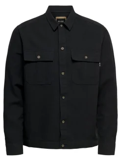 Only and Sons Miesten Pellava Paitatakki, Kenneth Overshirt Tummansininen