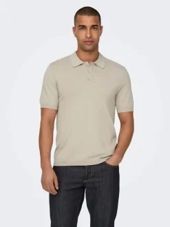 Only and Sons miesten pikeepaita, WYLER LIFE POLO KNIT Beige