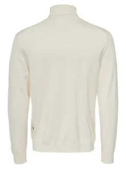 Only and Sons Miesten Pooloneule, Wyler Life Roll Neck Nos Valkoinen