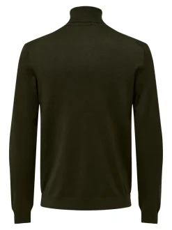Only and Sons Miesten Pooloneule, Wyler Life Roll Neck Nos Armeijanvihreä