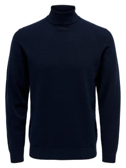 Only and Sons Miesten Pooloneule, Wyler Life Roll Neck Nos Tummansininen