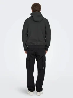 Only and Sons miesten reisitaskuhousut, RAY LIFE RIBSTOP CARGO Musta