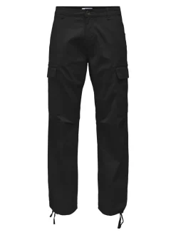 Only and Sons miesten reisitaskuhousut, RAY LIFE RIBSTOP CARGO Musta