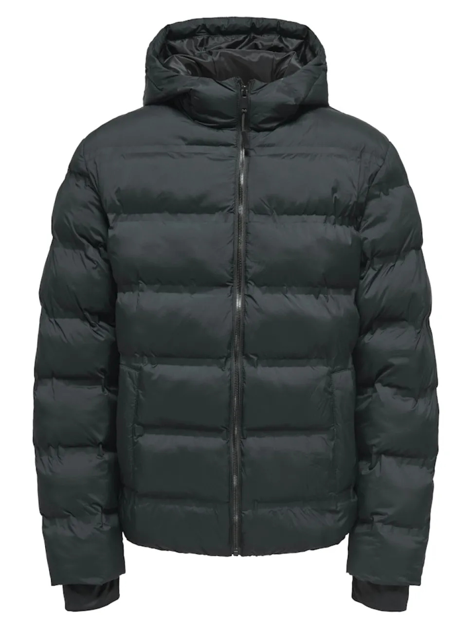 Only and Sons miesten takki K UNION SEAMLES LIFE HOOD PUFFER JACKET, musta