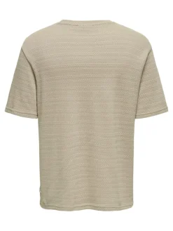 Only and Sons miesten t-paita, GIVO REG 12 SS CREW KNIT String