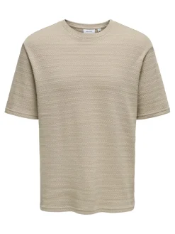 Only and Sons miesten t-paita, GIVO REG 12 SS CREW KNIT String