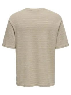 Only and Sons miesten t-paita, GIVO REG 12 SS CREW KNIT String
