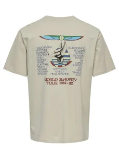 Only and Sons miesten t-paita, IRON MADEN T-SHIRT Silver Lining