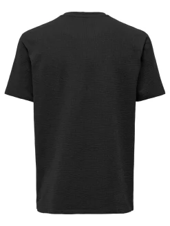 Only and Sons miesten t-paita, K KIAN REG SEERSUCKER SS TEE Black